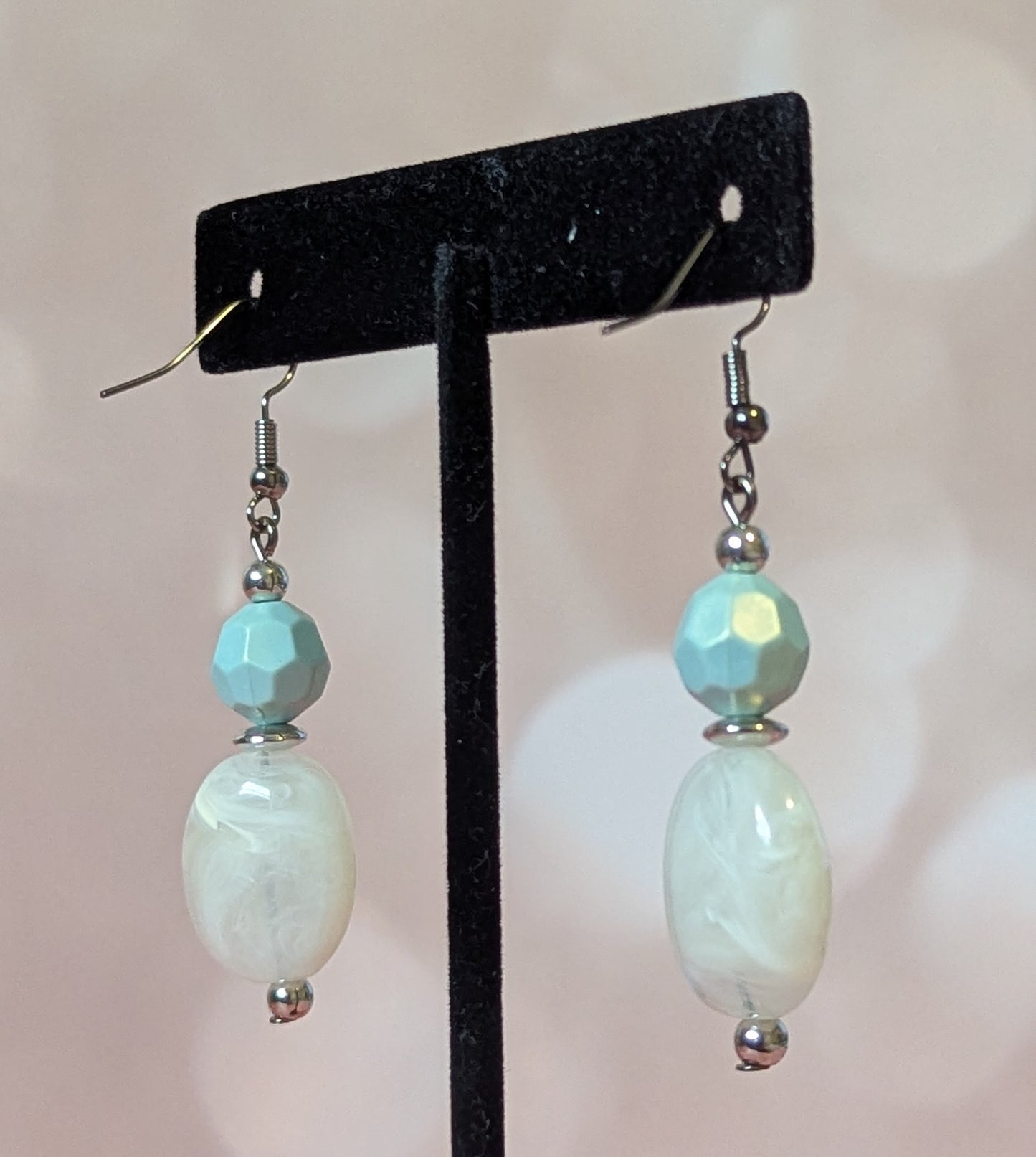 Blue & White Hourglass Earrings