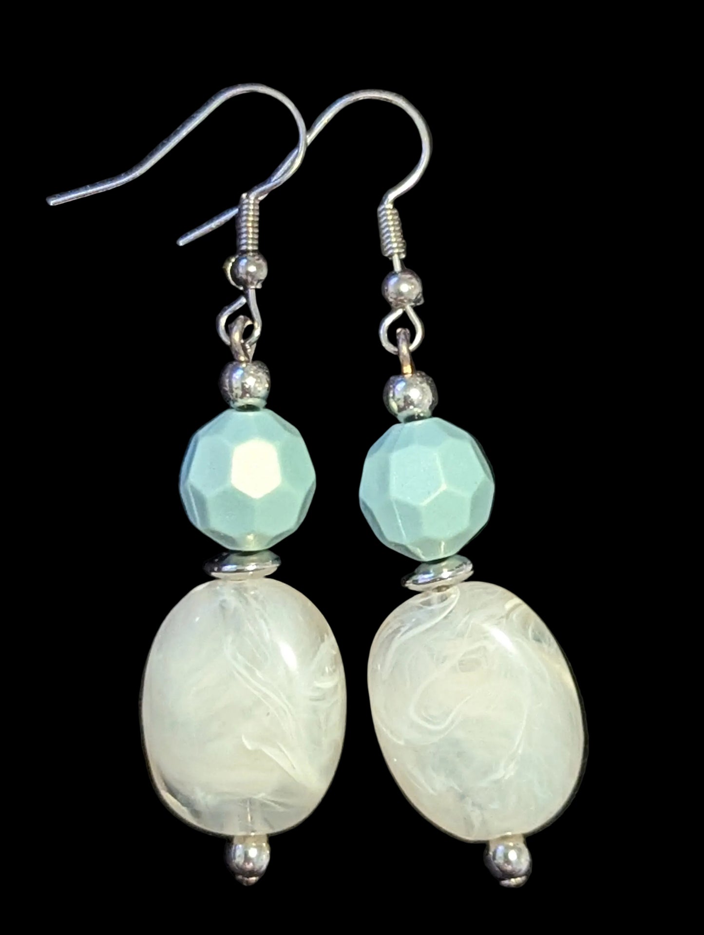 Blue & White Hourglass Earrings