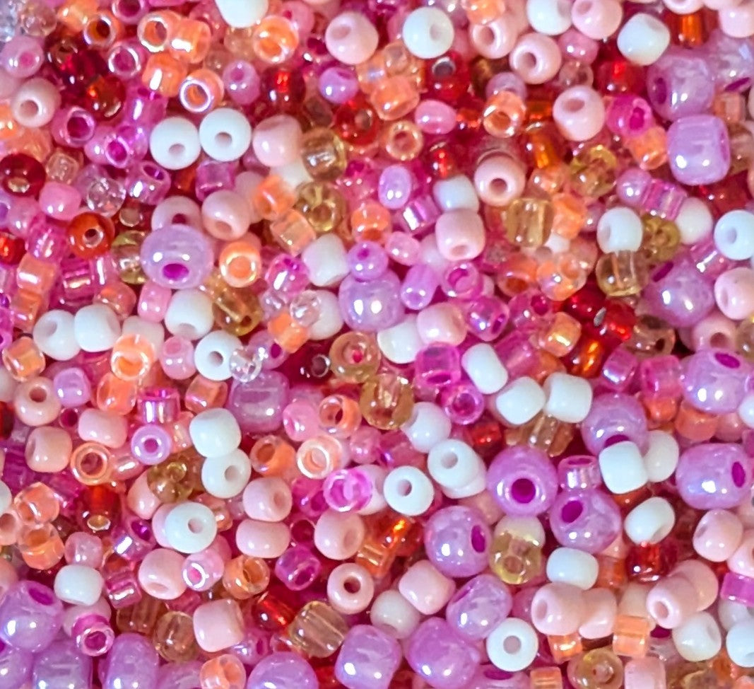 Orange & Pink Bead Mix