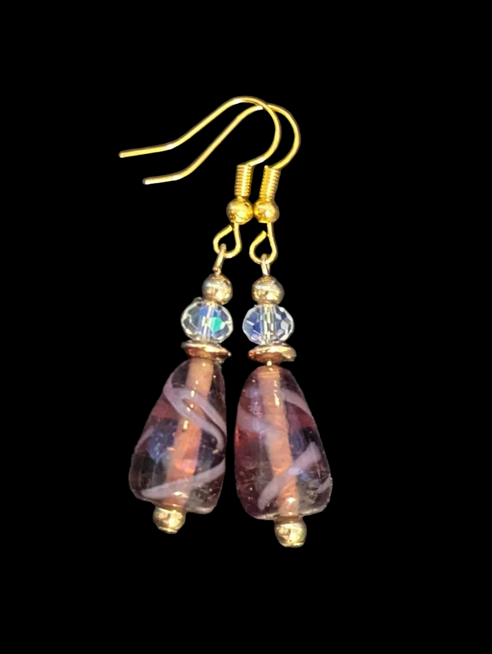 Swirl On Purple Earrings