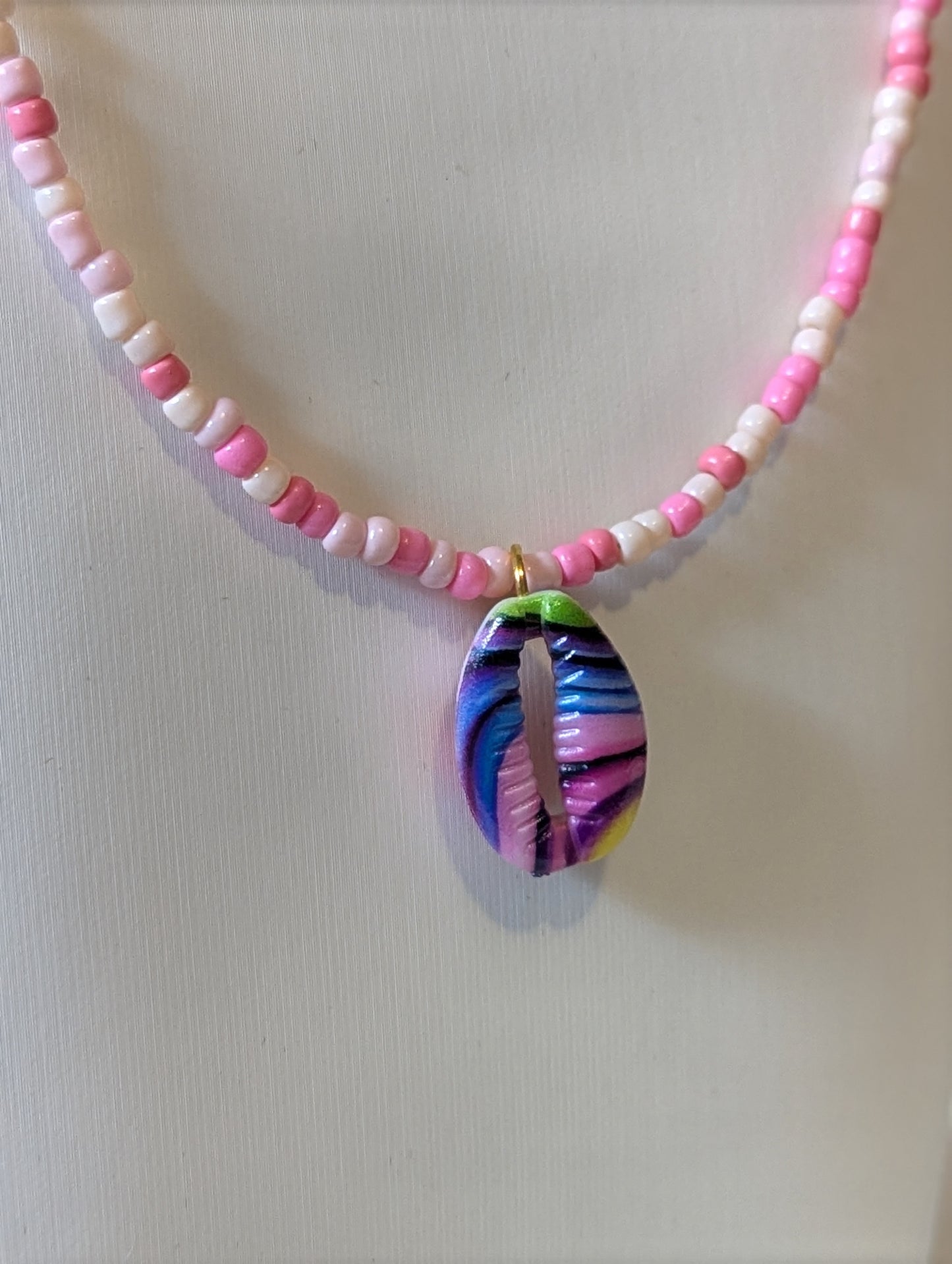 Pink Beach Pendant Necklace