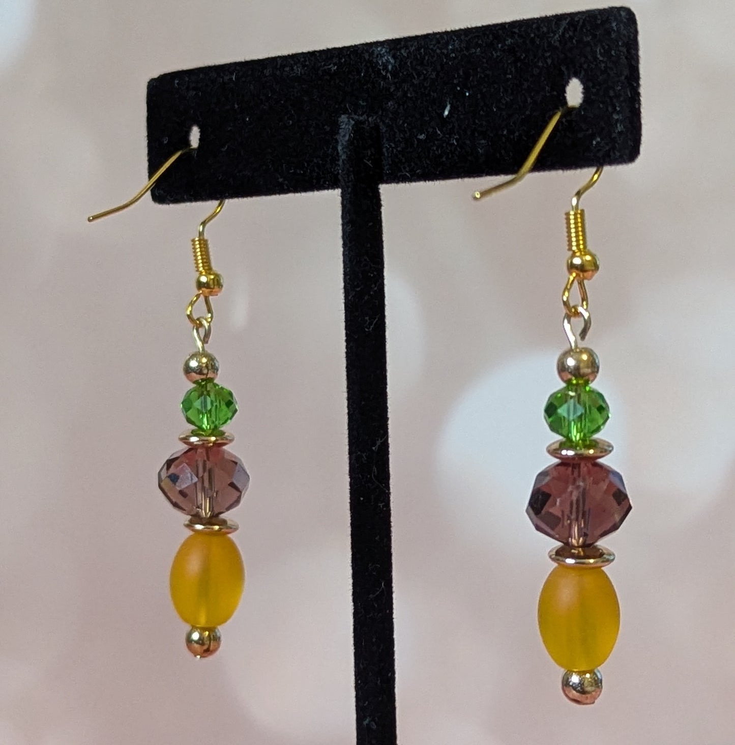 Multi Color Tiered Earrings