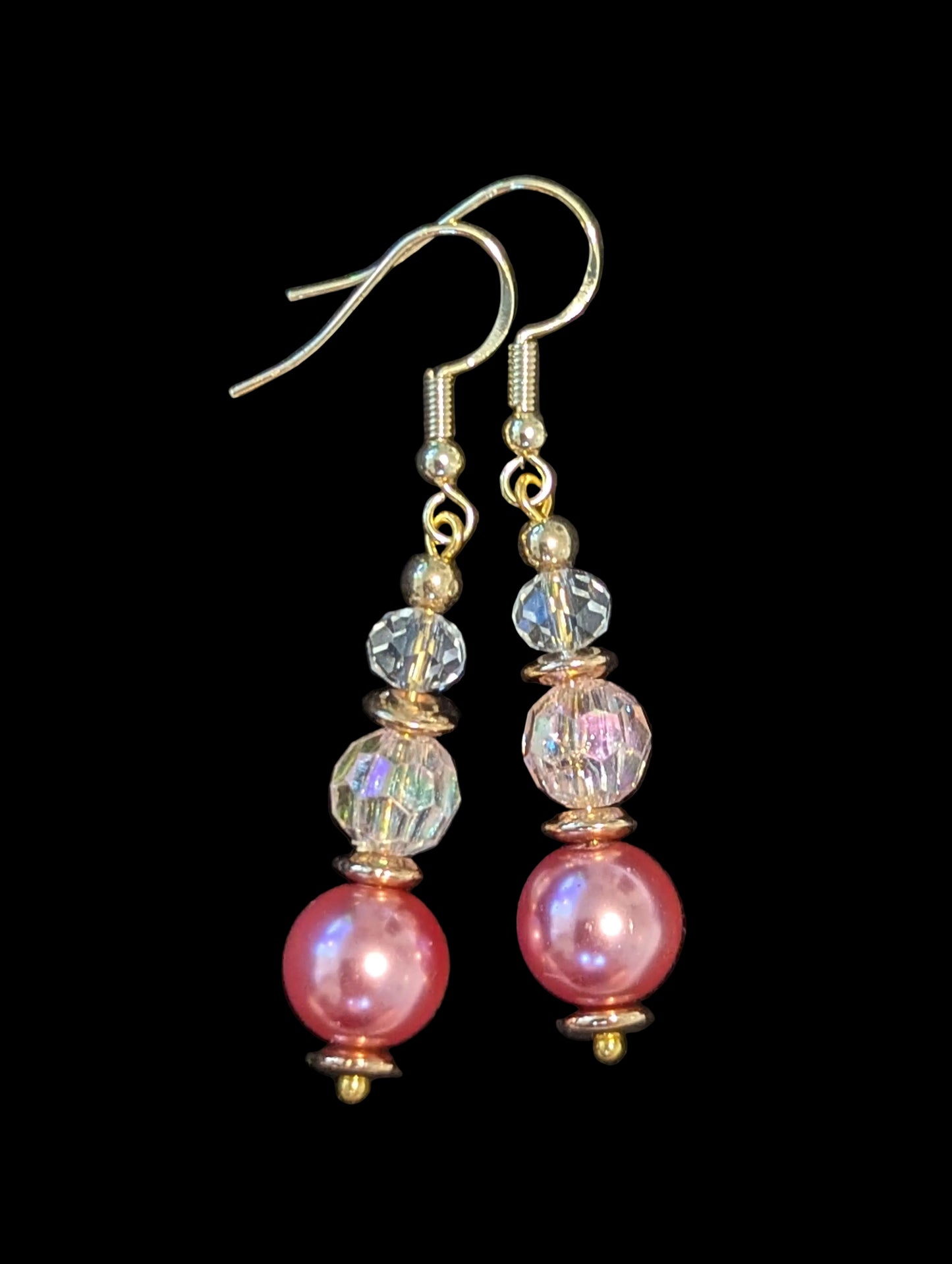 Pink Tiered Earrings