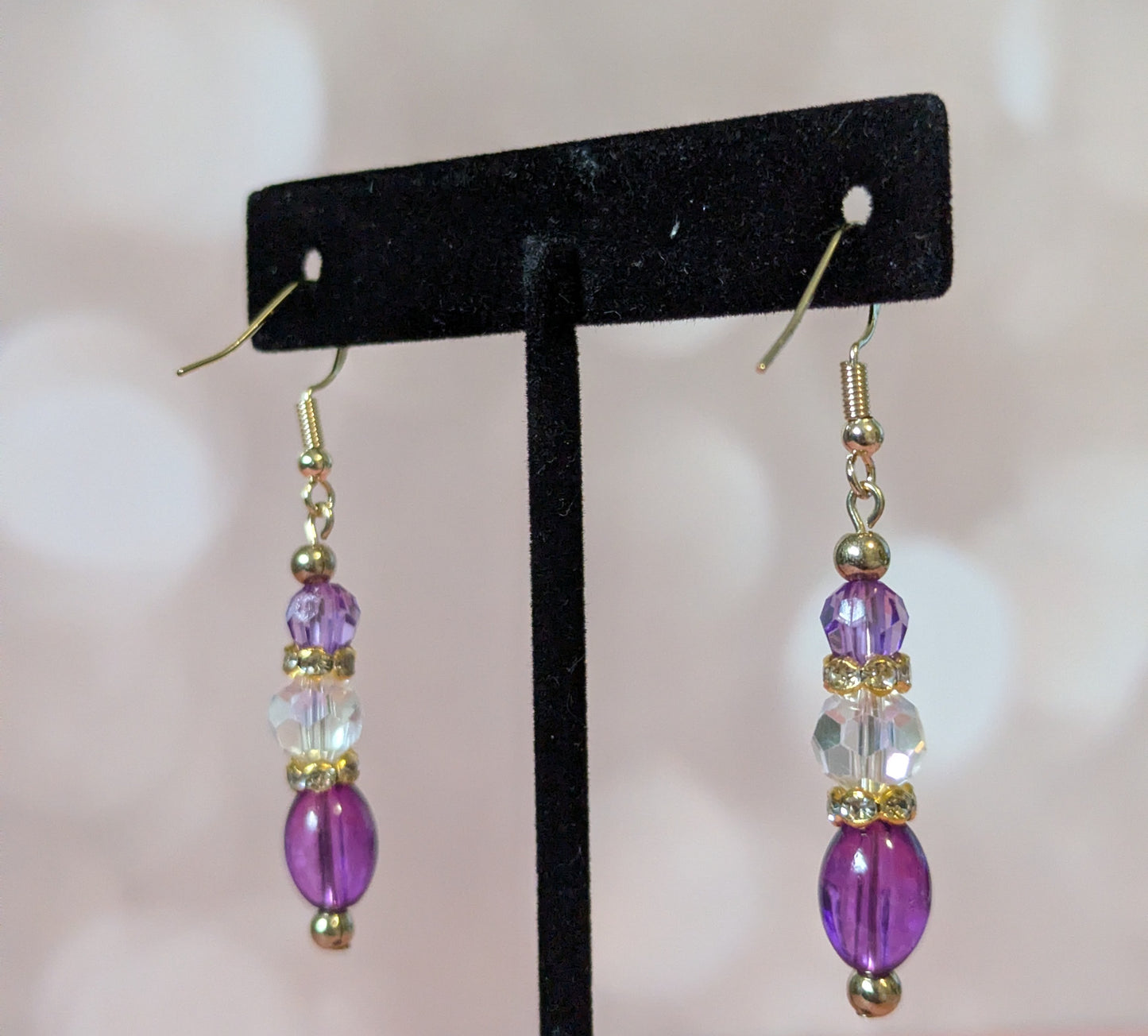 Purple Tiered Earrings