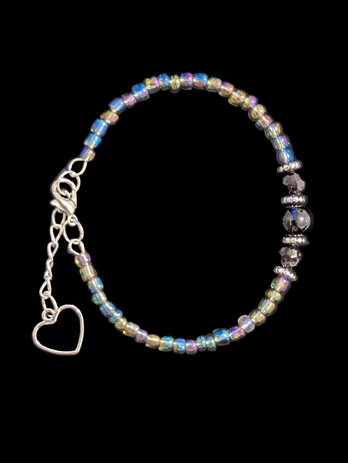 Silver Heart Wire Bracelet
