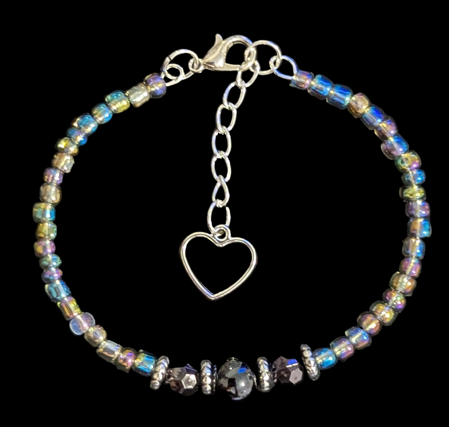 Silver Heart Wire Bracelet