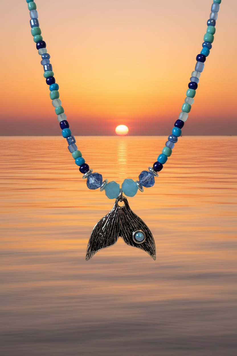 Mermaid Tail Pendant Necklace