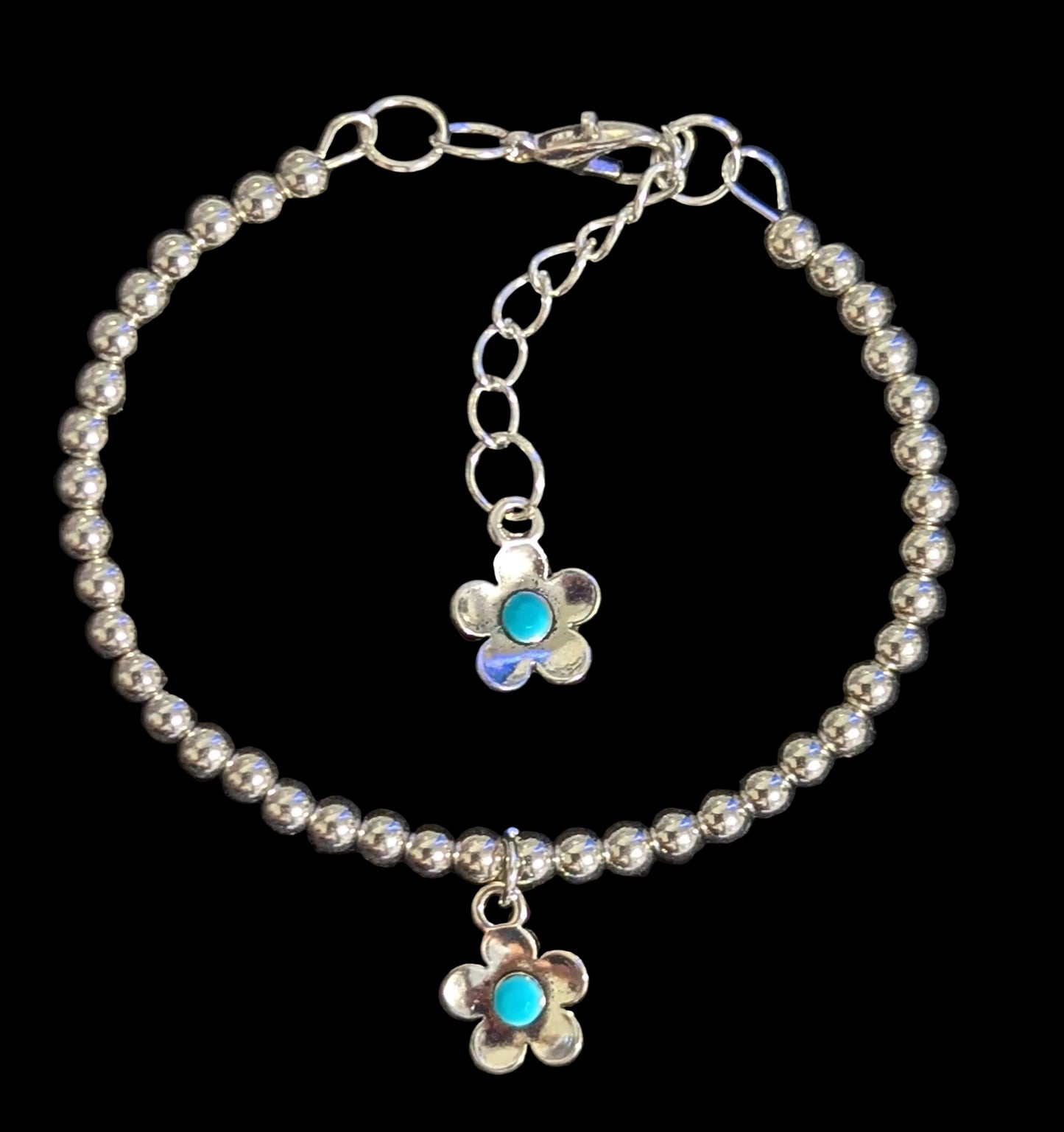 Silver Petals Wire Bracelet