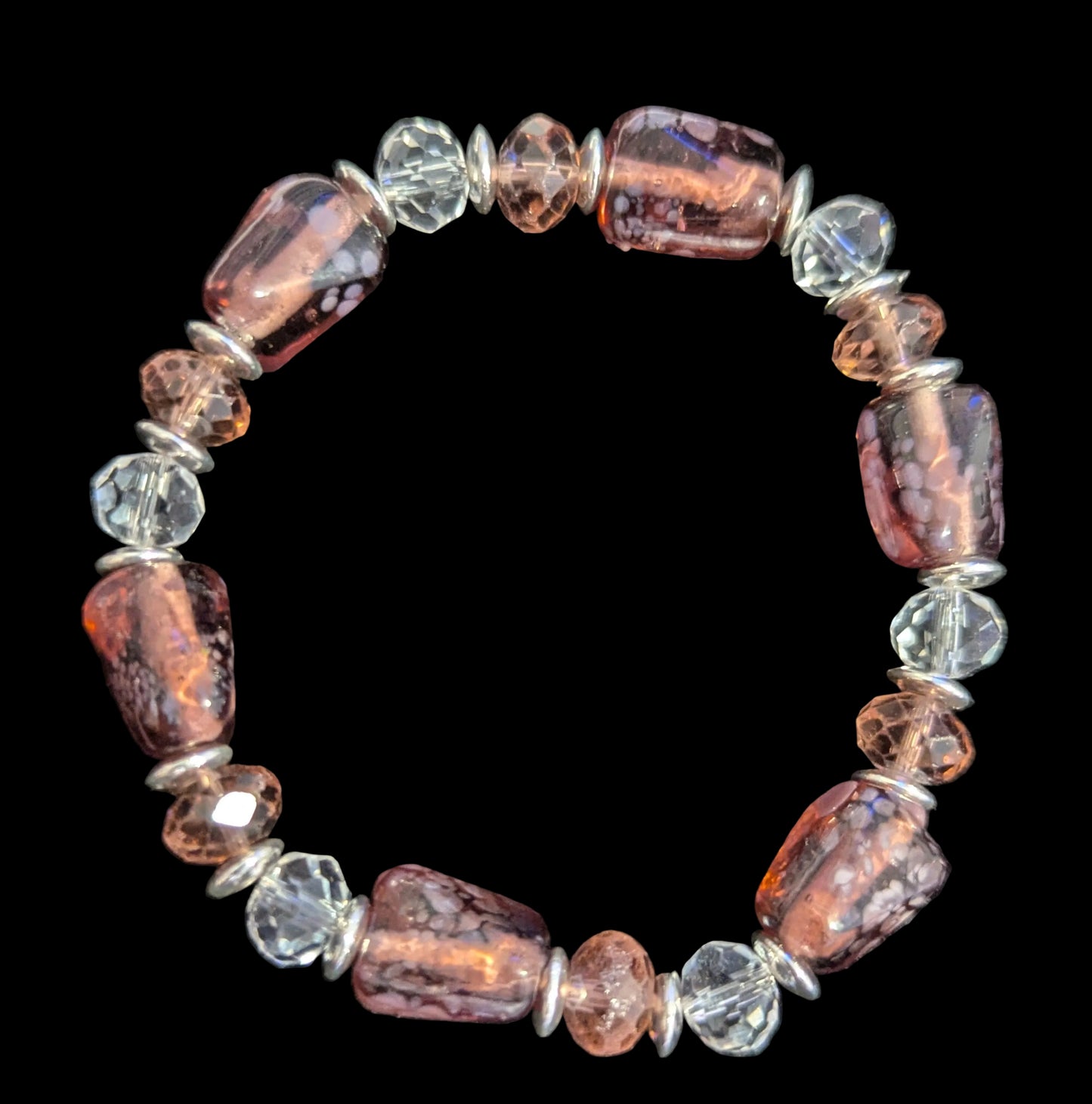 Purple Glass Bead Bracelet