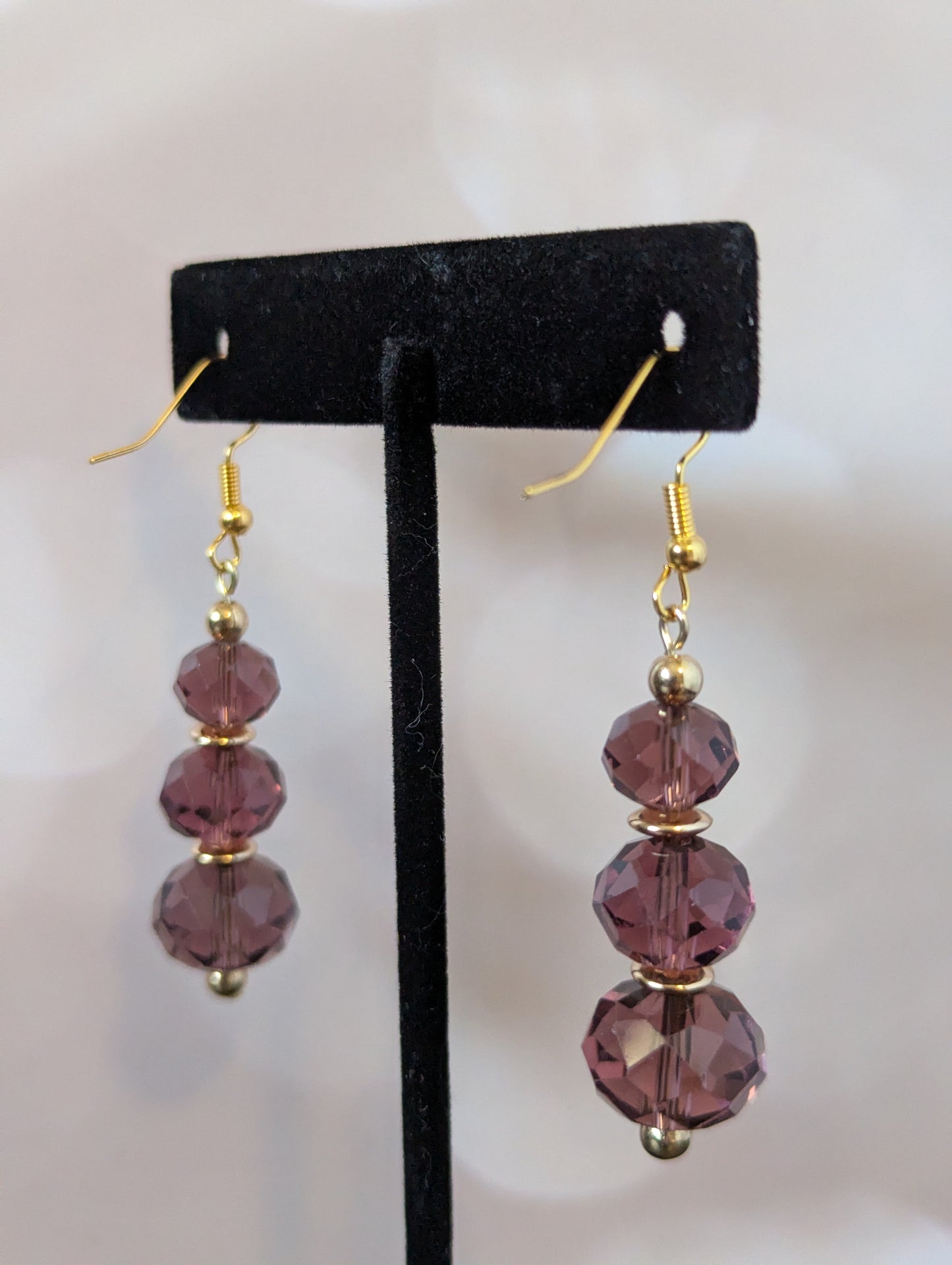 Triple Purple Earrings