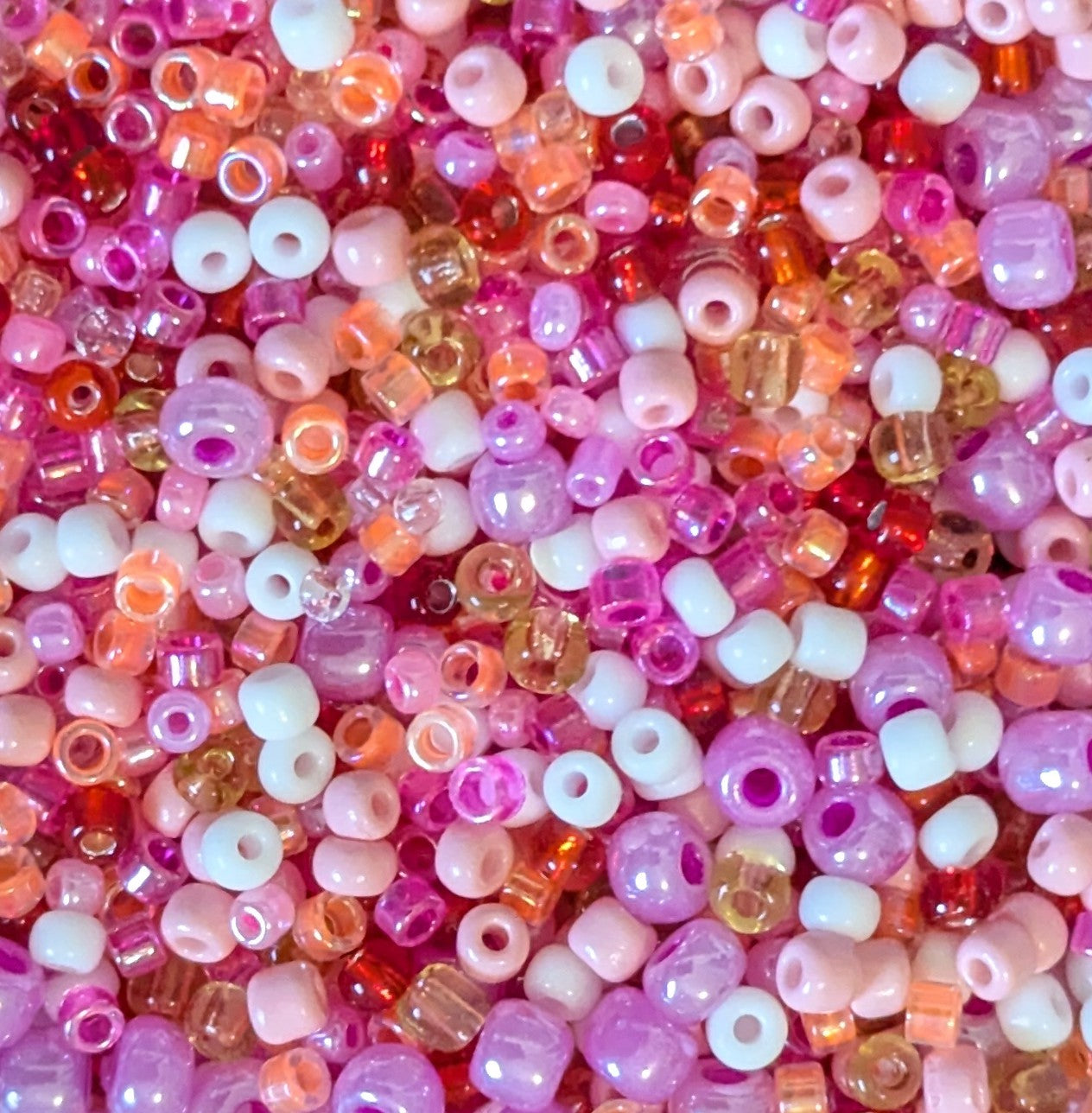 Orange & Pink Bead Mix