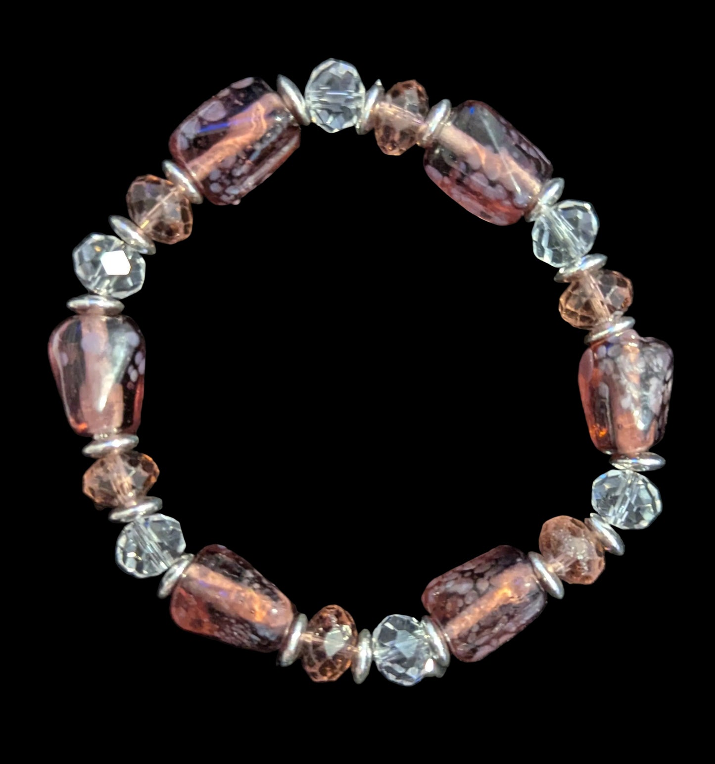 Purple Glass Bead Bracelet