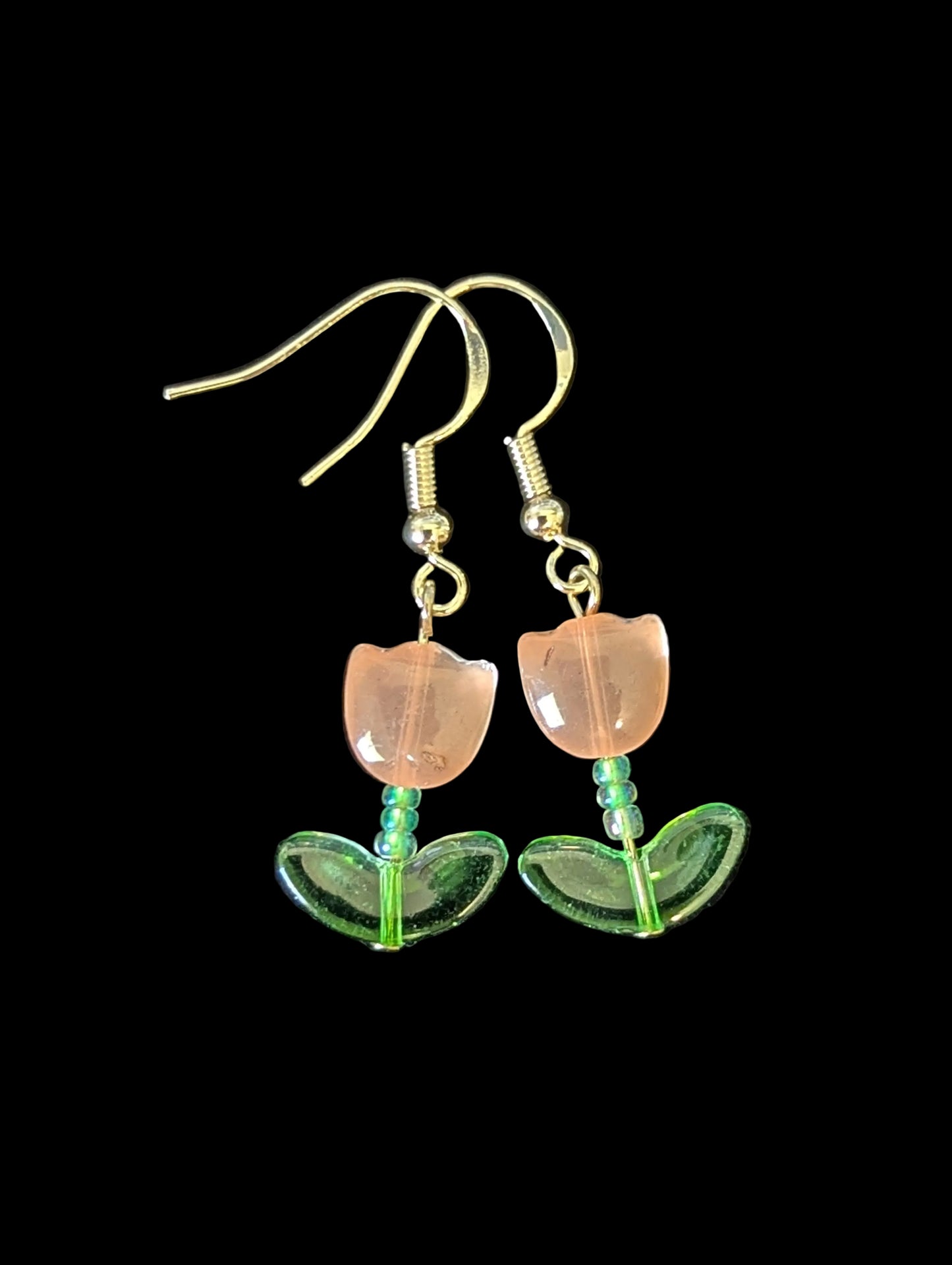 Peach Tulip Earrings
