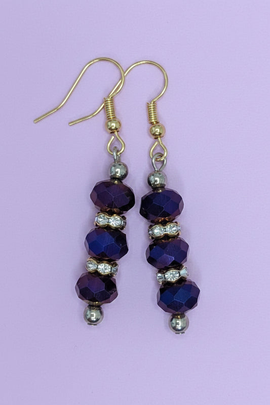 Metallic Purple Earrings