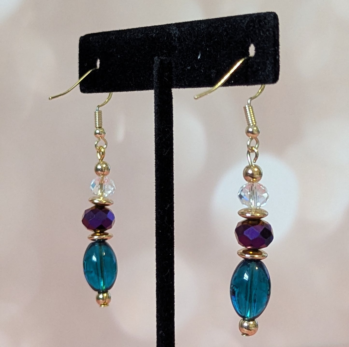 Purple & Blue Tiered Earrings