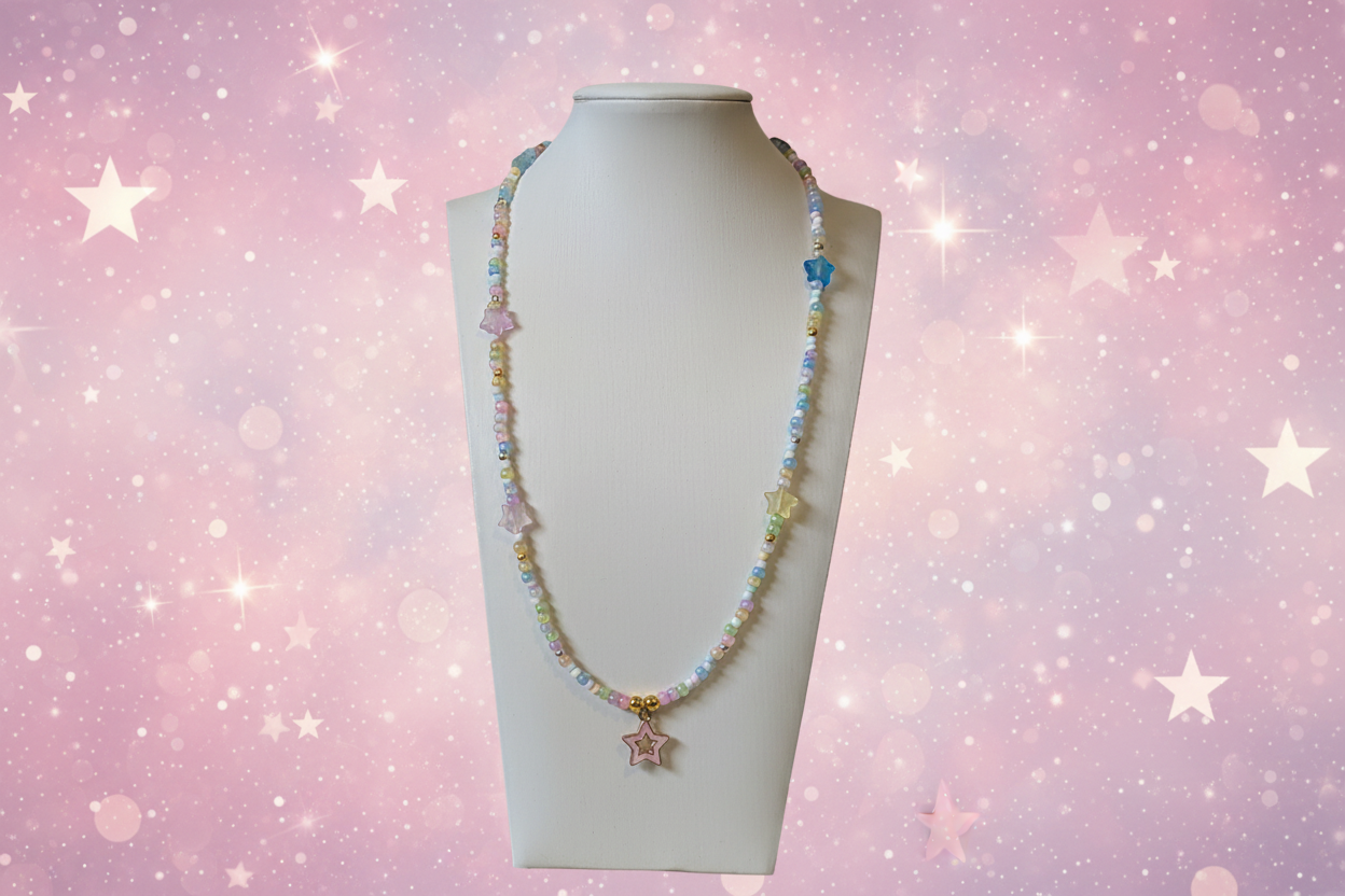Pink Star Pendant Necklace