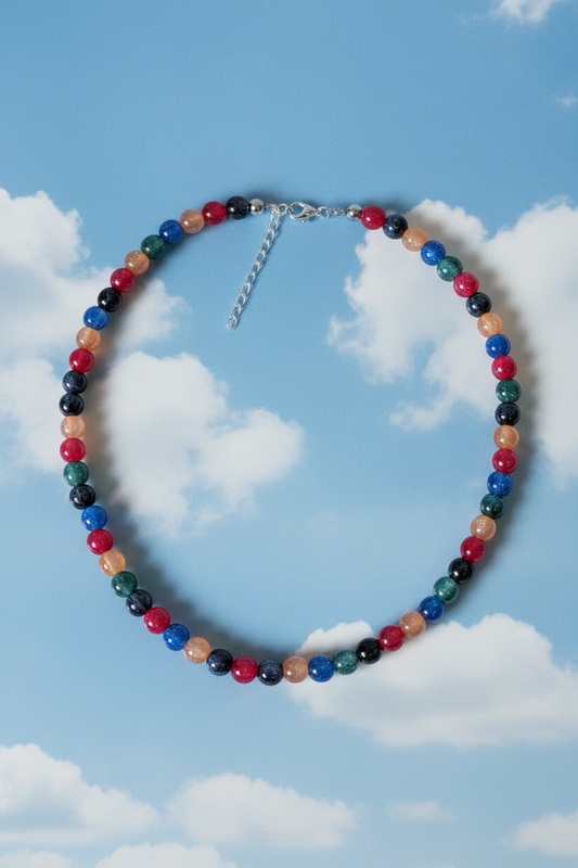 Rainbow Sparkle Bead Necklace