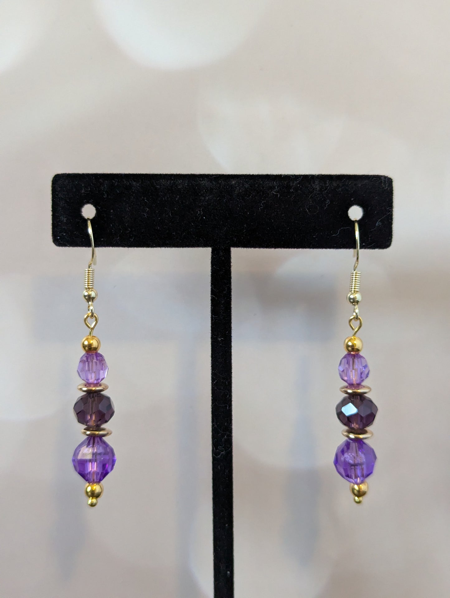 Triple Faceted Dangle Earrings
