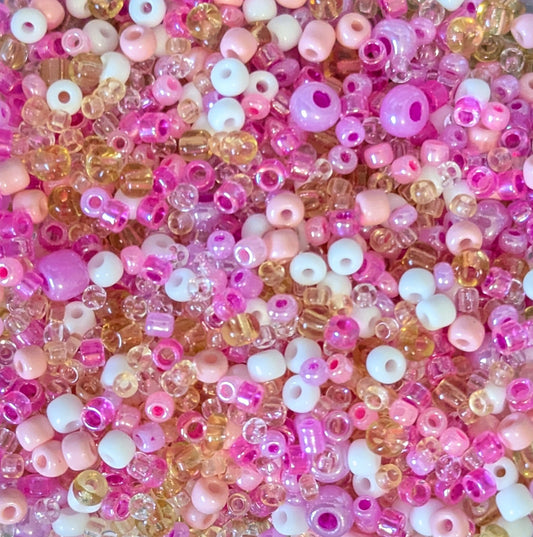 Pink & White Bead Mix