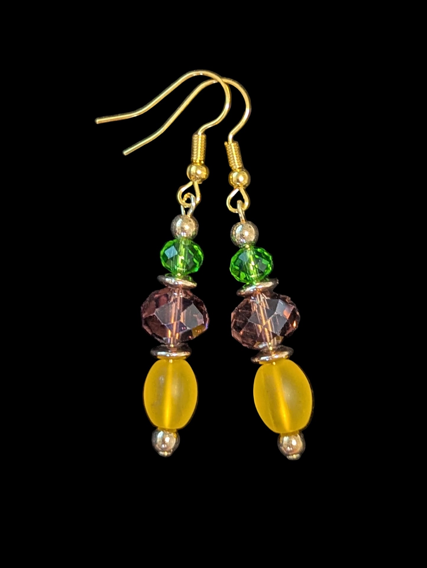 Multi Color Tiered Earrings