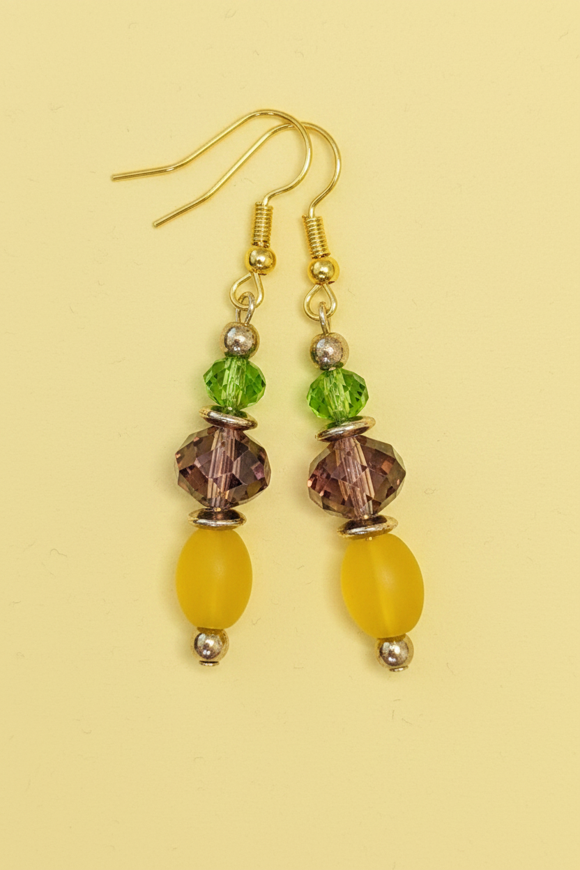 Multi Color Tiered Earrings