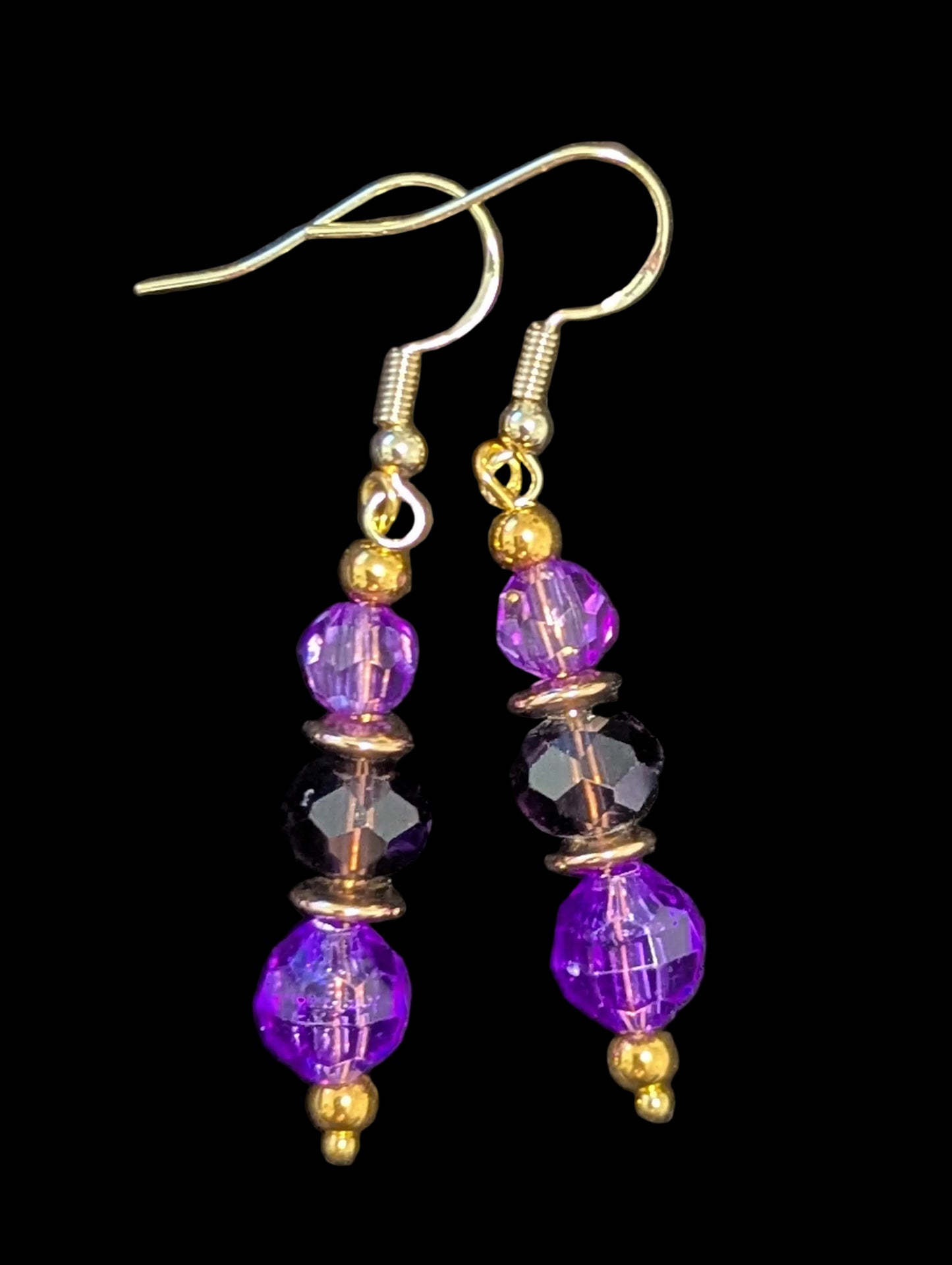 Triple Faceted Dangle Earrings