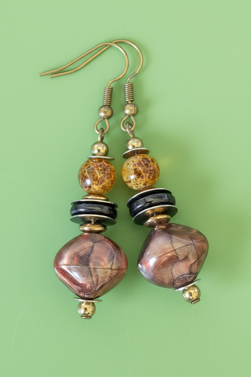 Chunky Brown Earrings