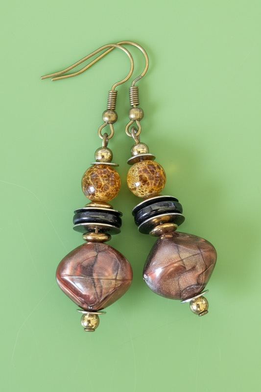 Chunky Brown Earrings