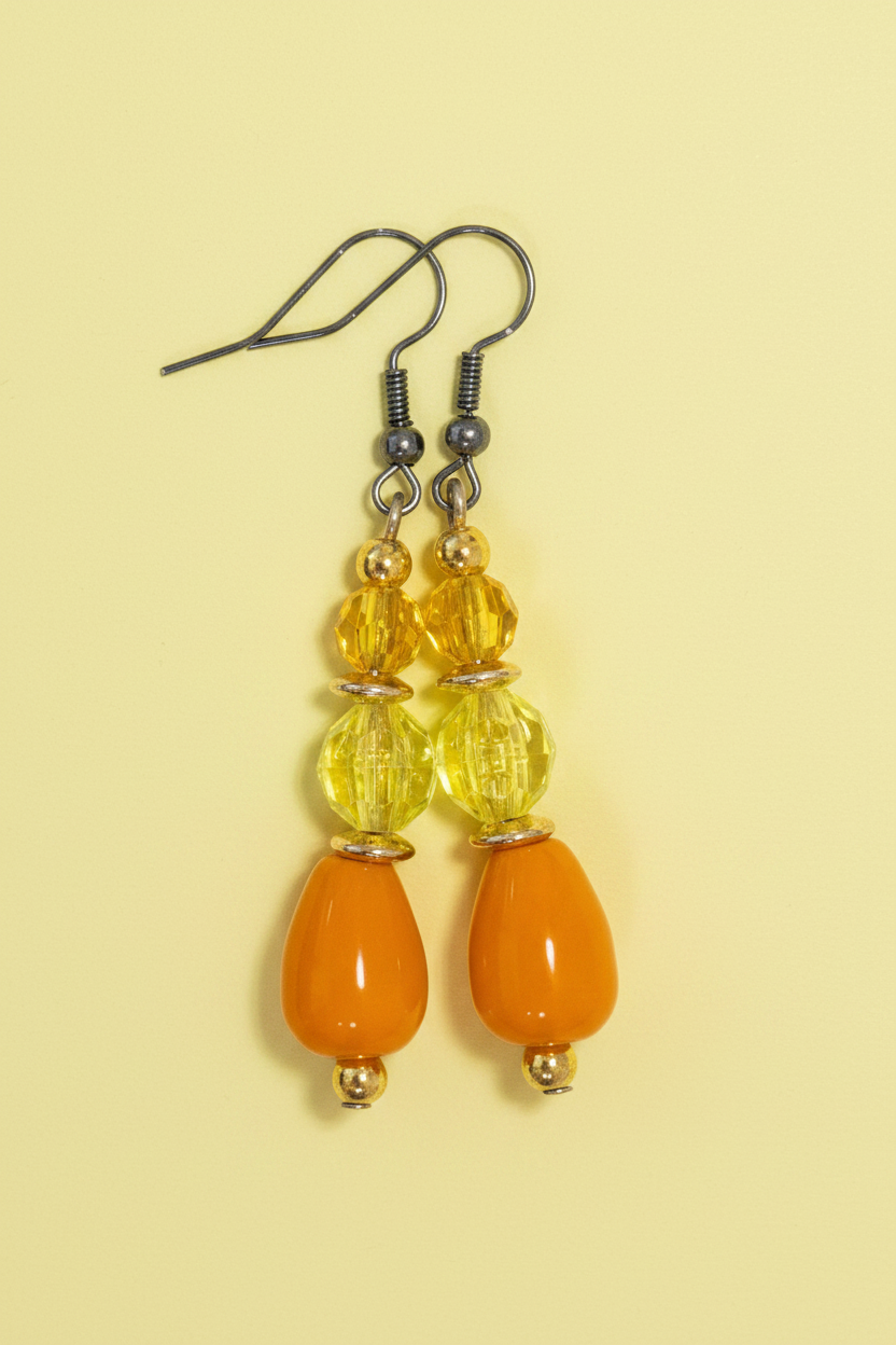 Orange & Yellow Dangle Earrings