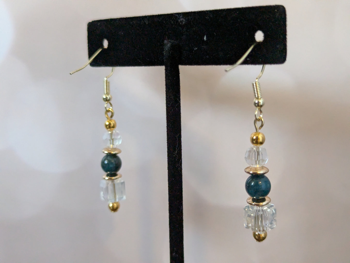Cubed Glass Dangle Earrings