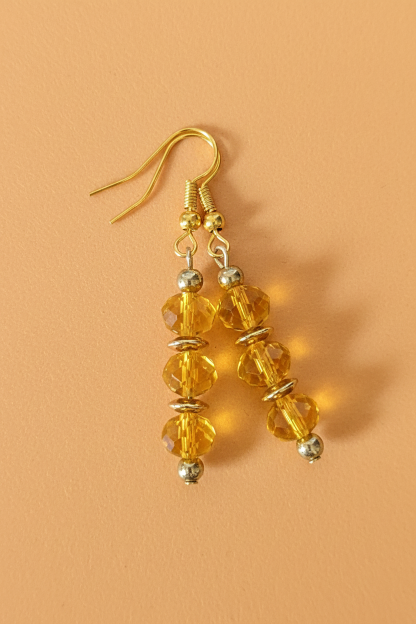 Triple Yellow Earrings