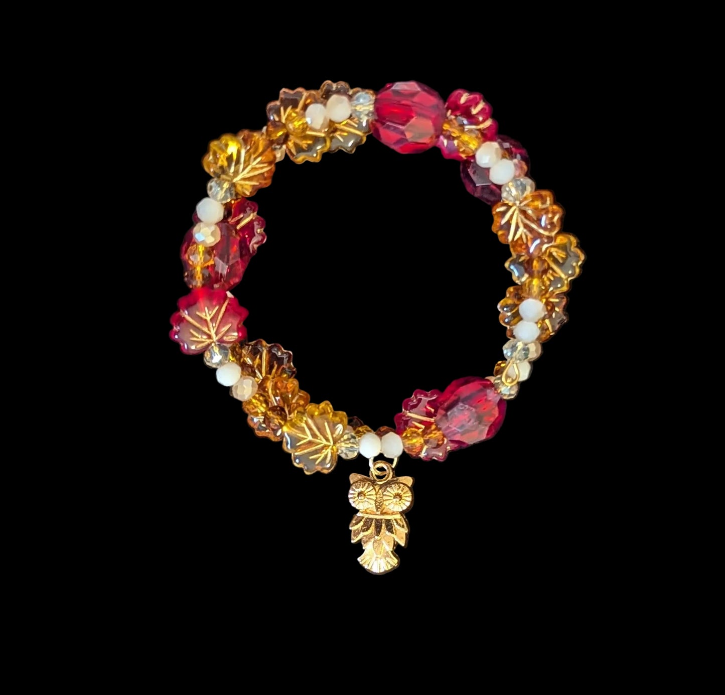 Autumn Owl Wire Wrap Bracelet