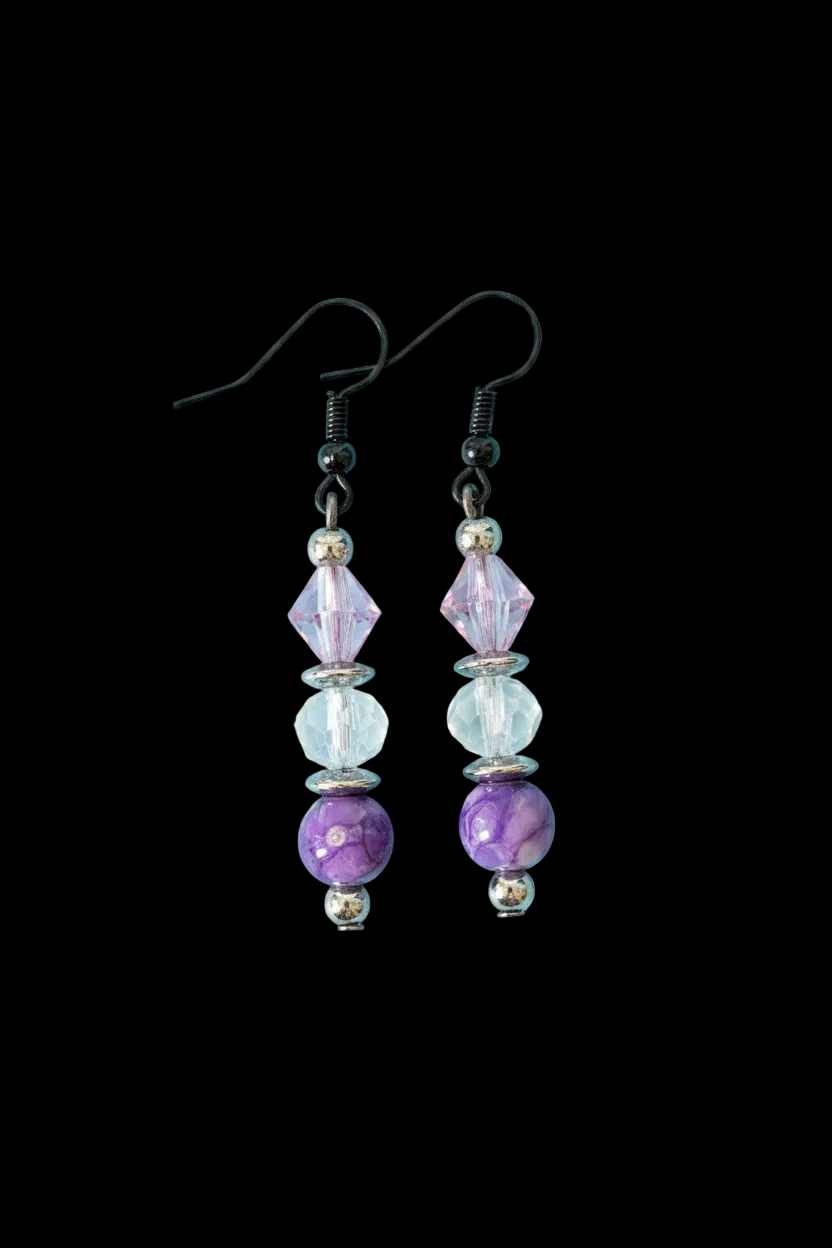 Purple & Pink Tiered Earrings