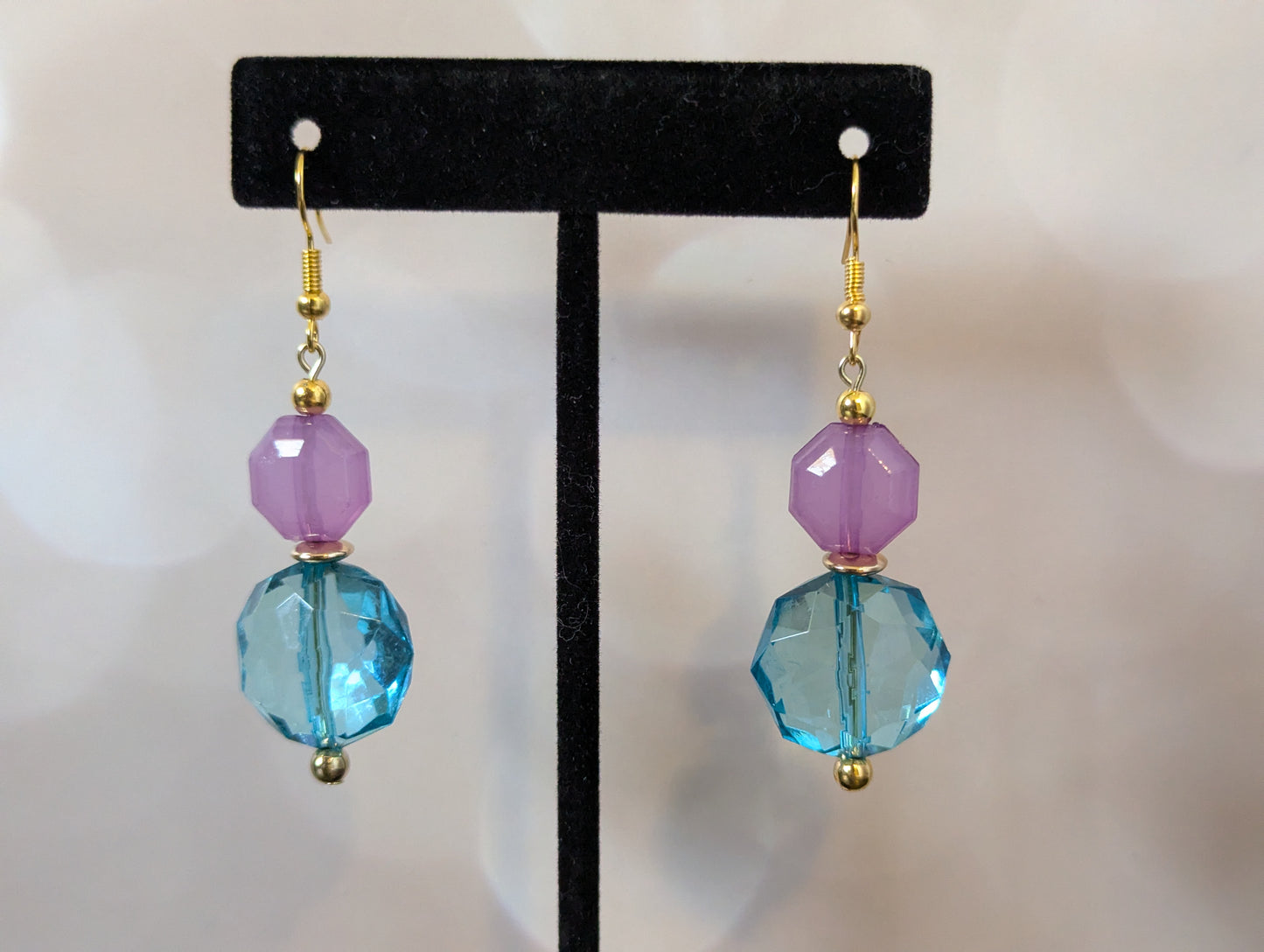 Blue & Purple Hourglass Earrings