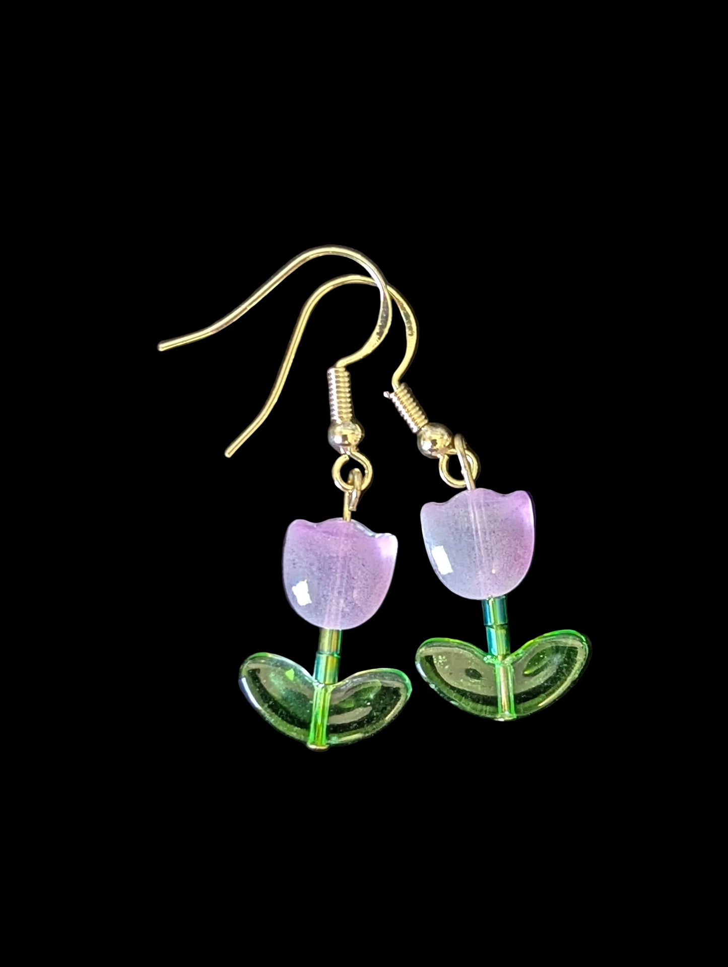 Purple Tulip Earrings