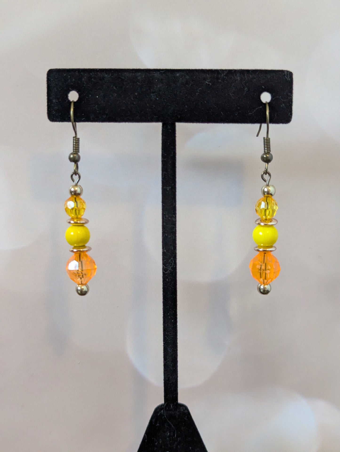 Triple Dangle Earrings (Yellow & Orange)
