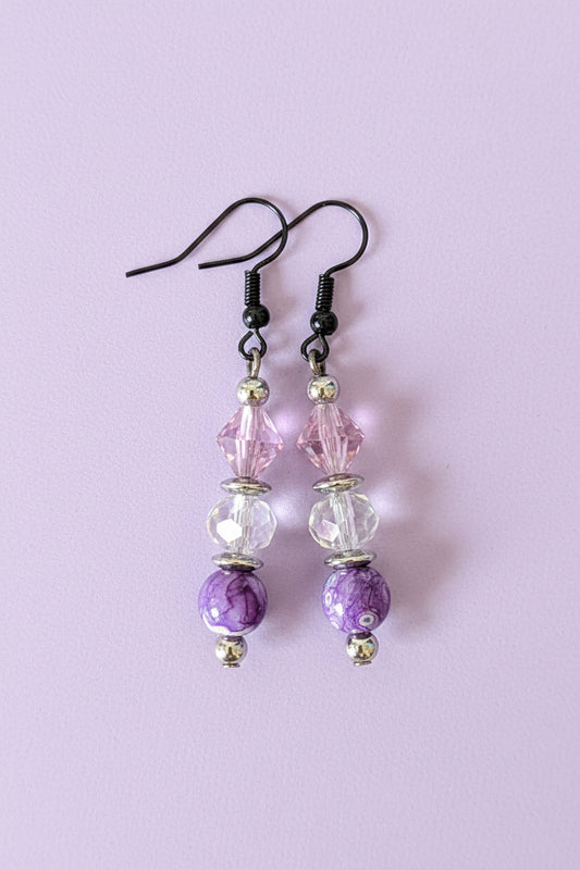 Purple & Pink Tiered Earrings