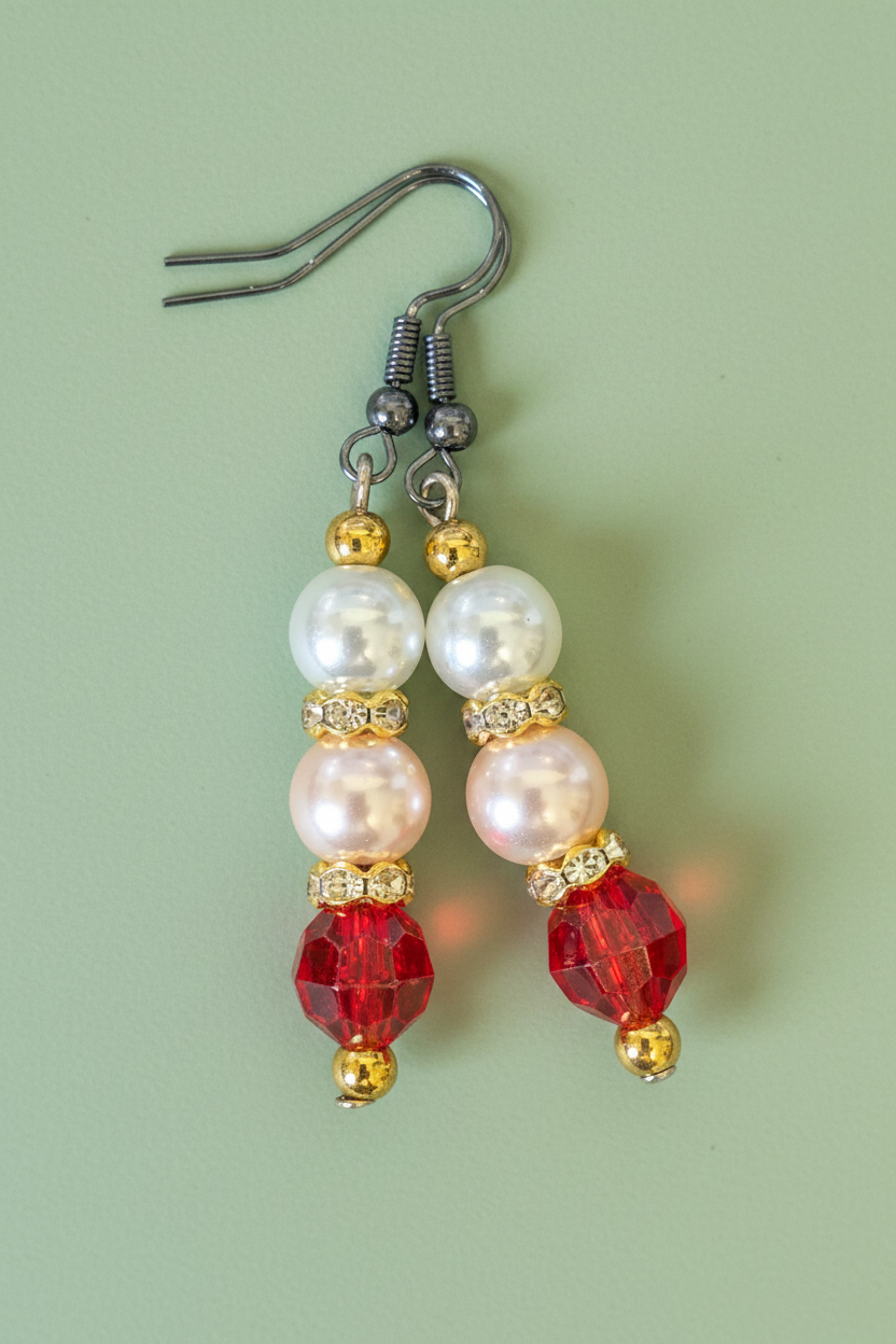 Dazzle Me Red Earrings