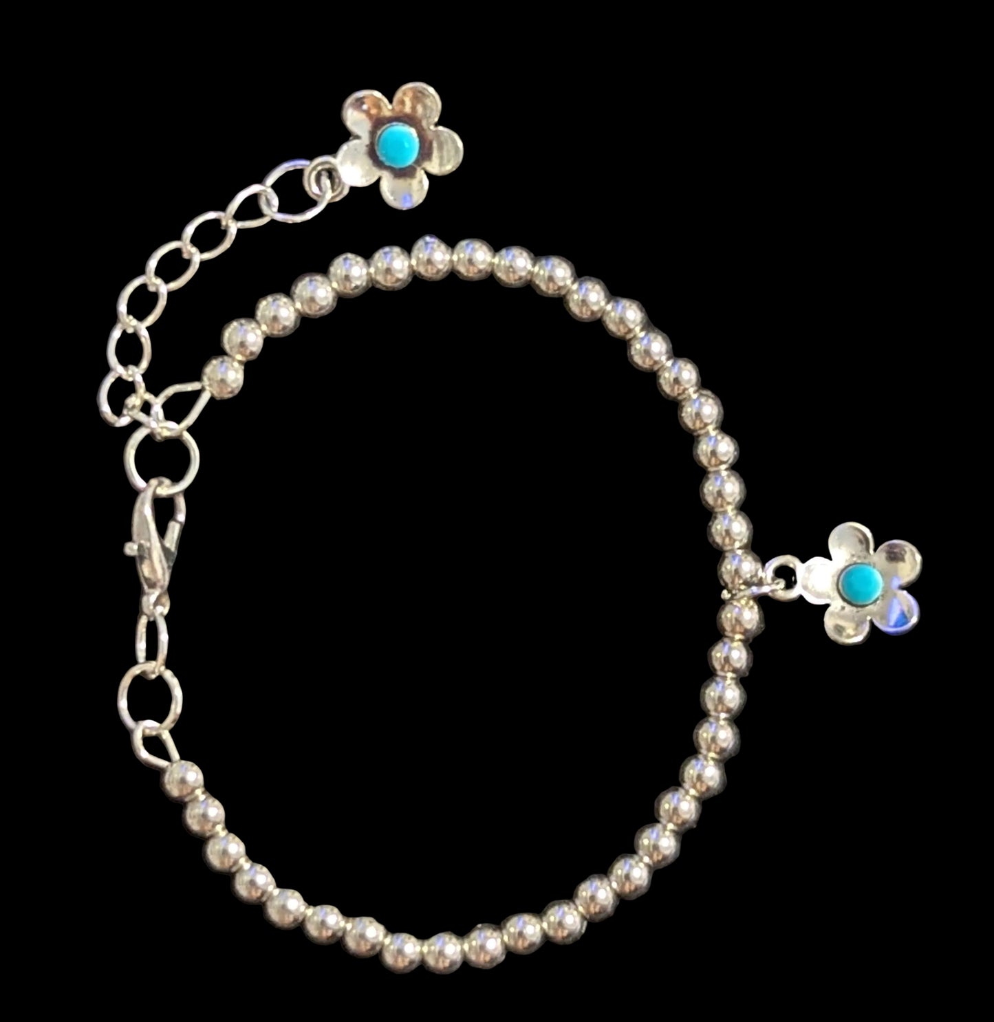 Silver Petals Wire Bracelet