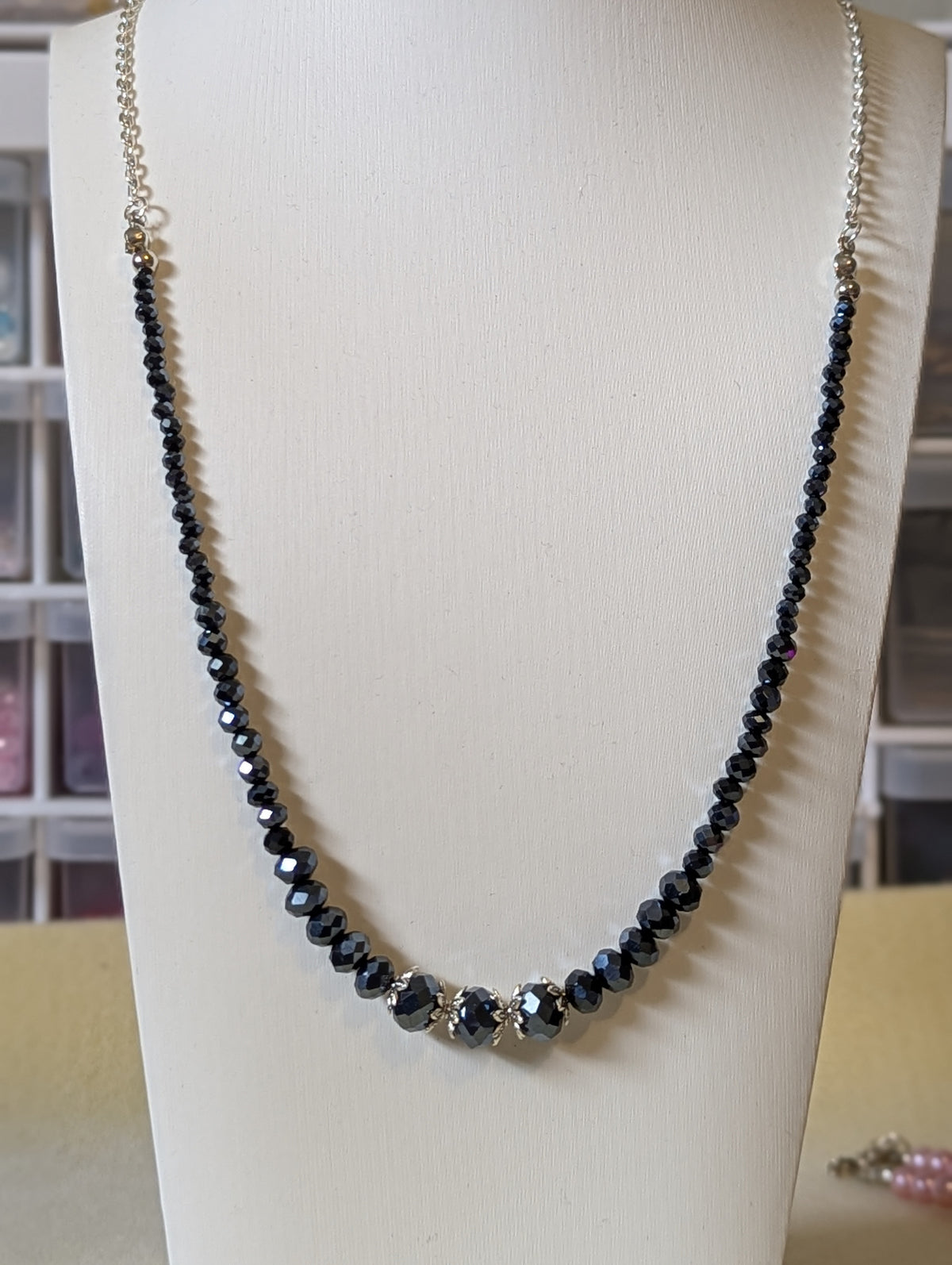 Faceted Bead Chain Necklace