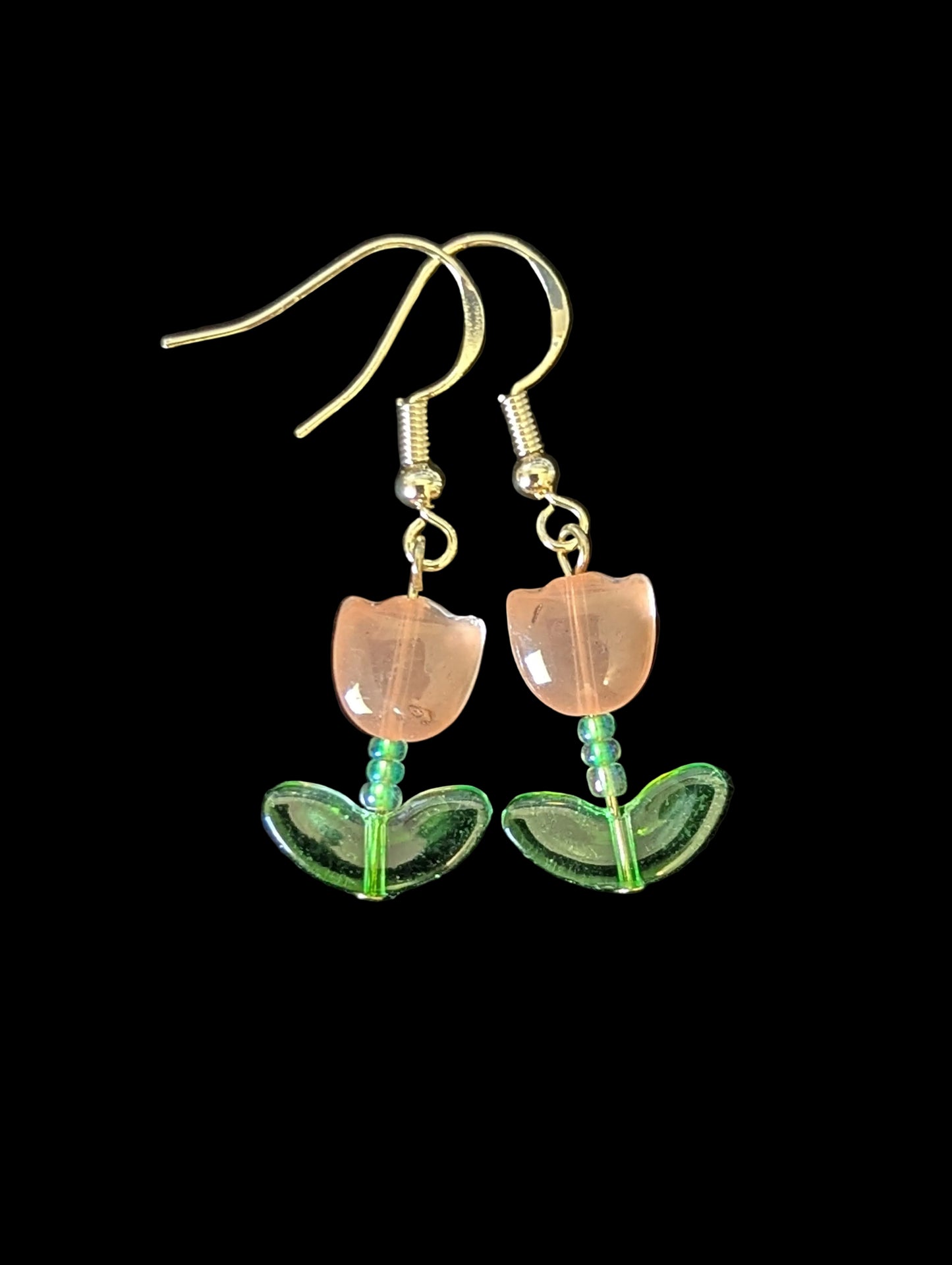 Peach Tulip Earrings