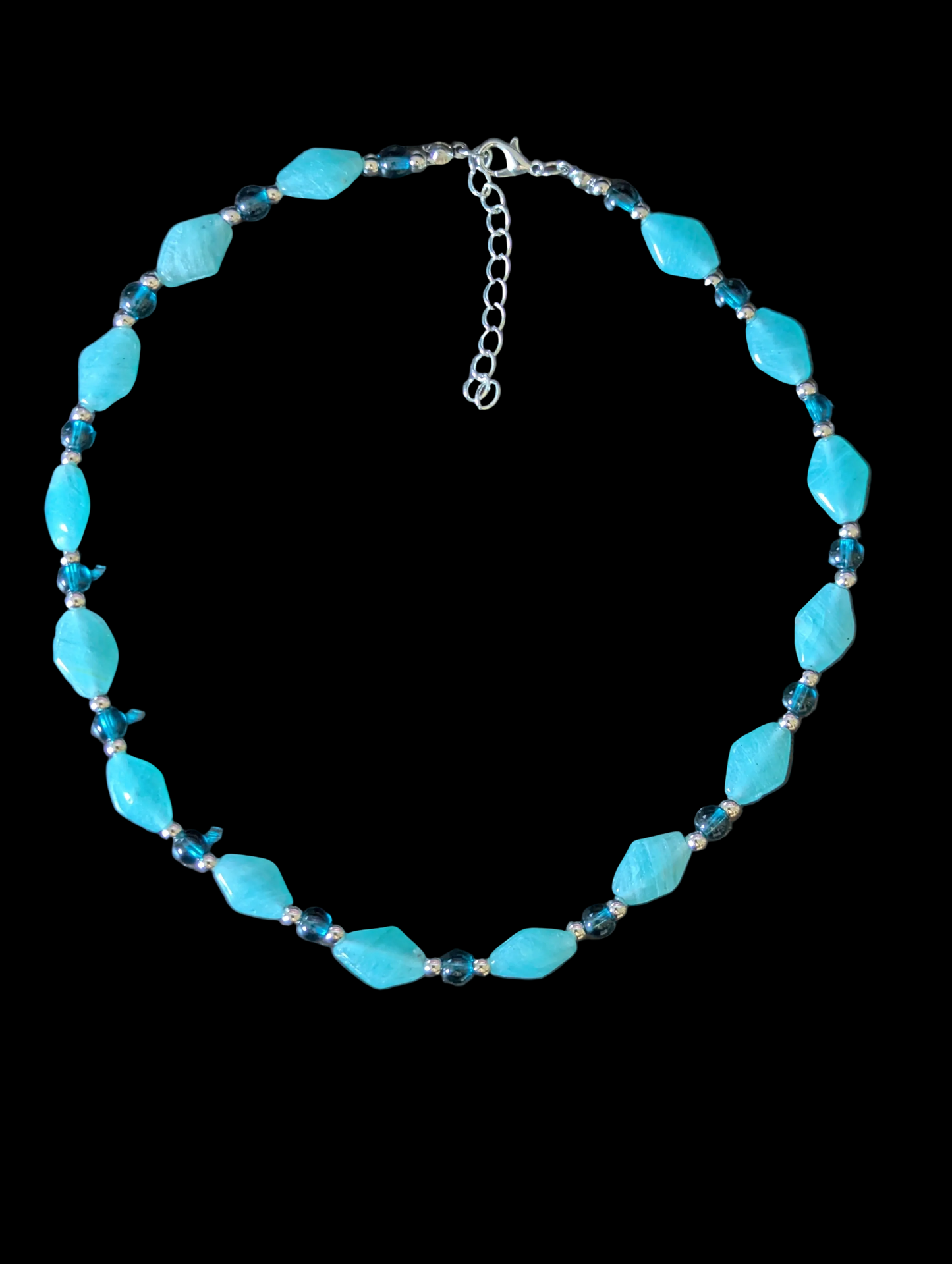 Blue Glass Bead Necklace