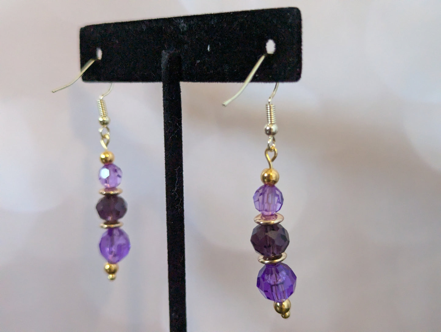 Triple Faceted Dangle Earrings