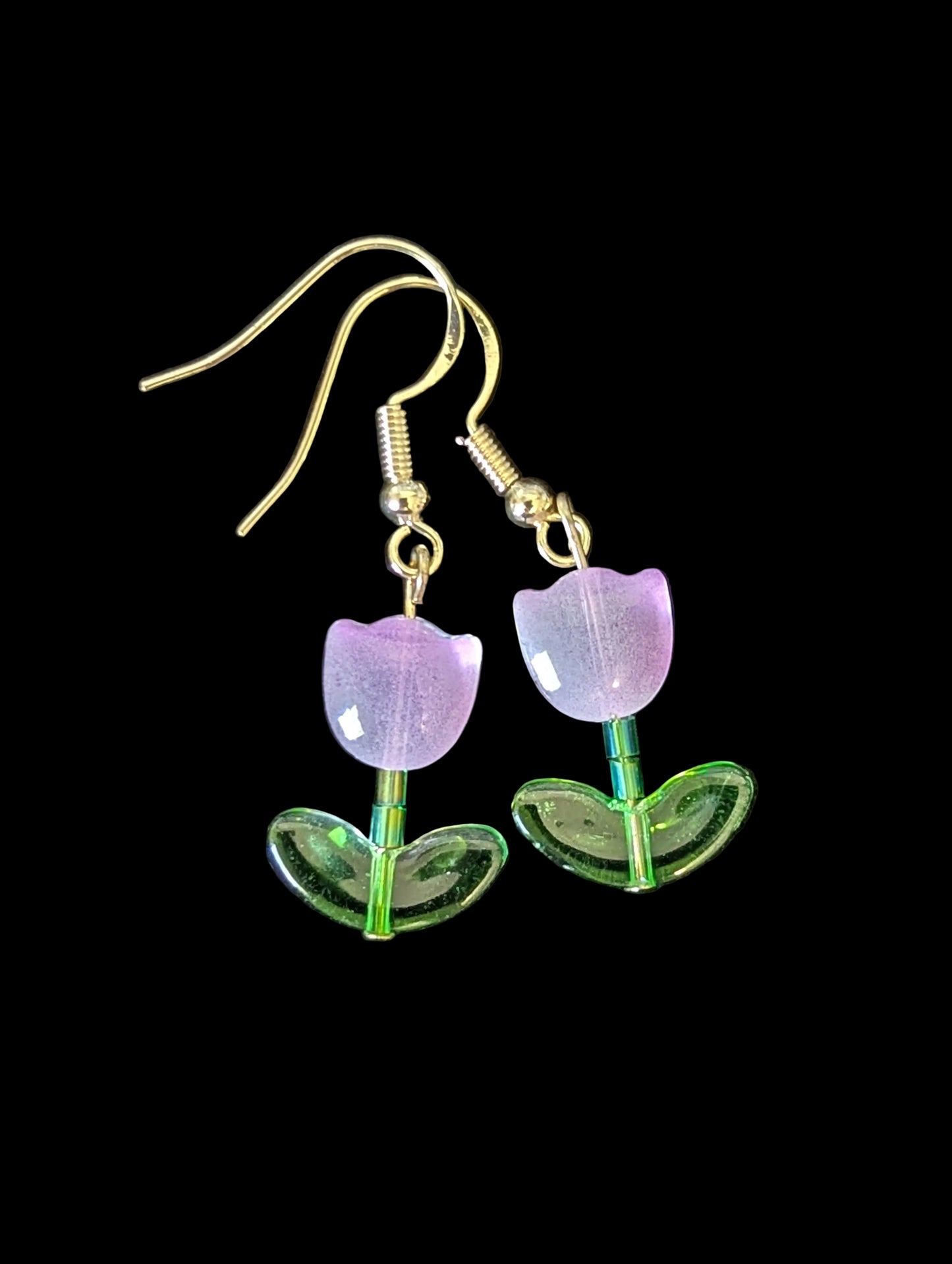 Purple Tulip Earrings