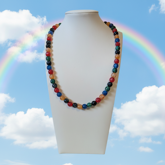 Rainbow Sparkle Bead Necklace