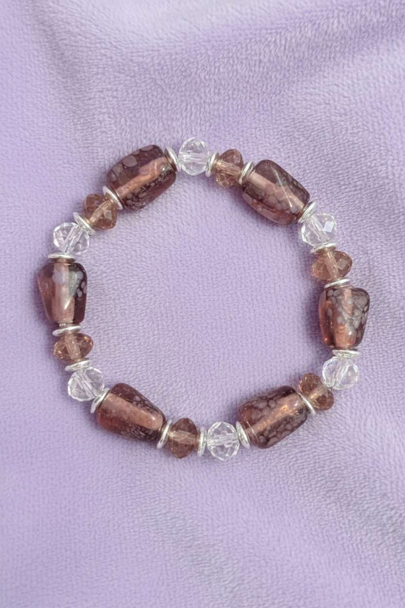 Purple Glass Bead Bracelet