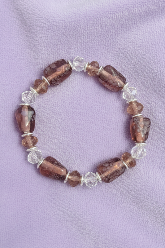 Purple Glass Bead Bracelet