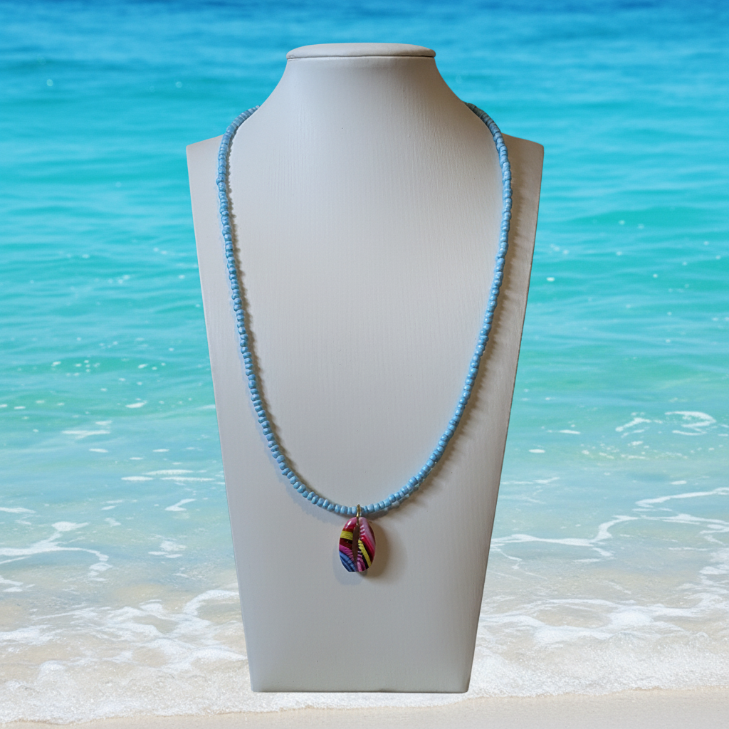 Blue Beach Pendant Necklace