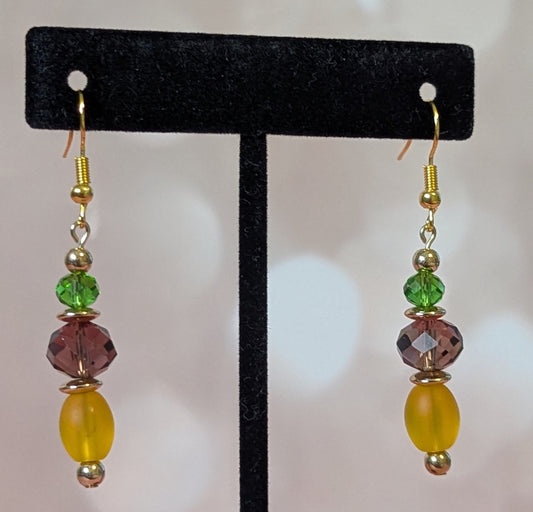 Multi Color Tiered Earrings
