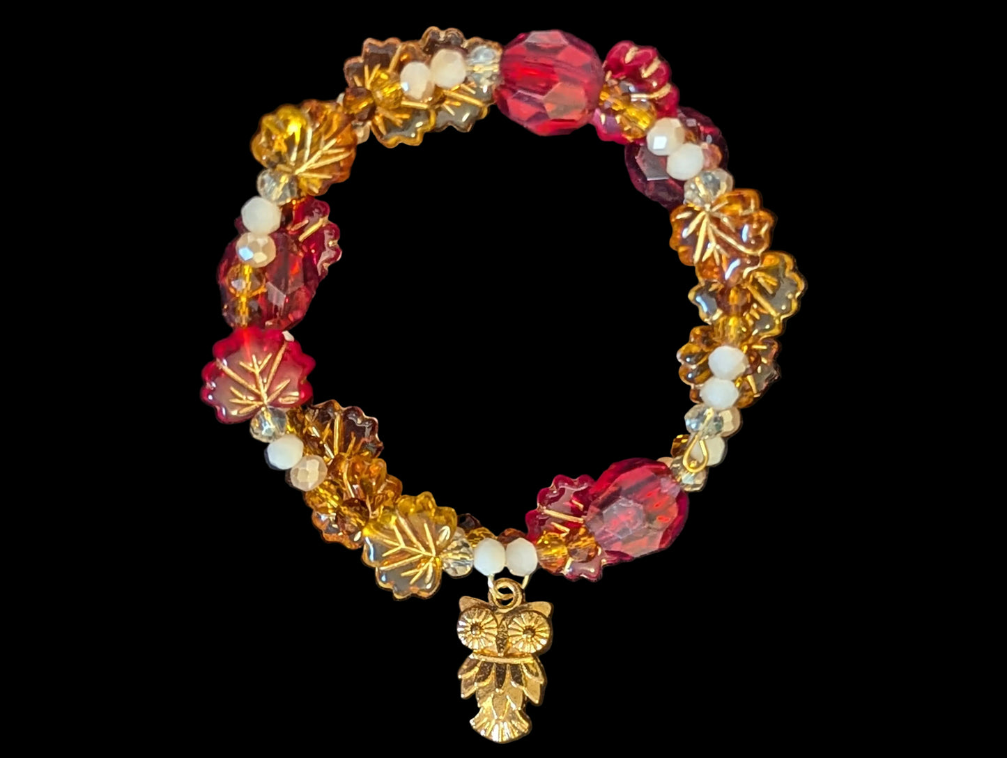 Autumn Owl Wire Wrap Bracelet